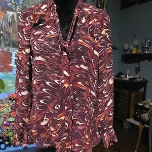 Bebe Multicolor Swirl Blouse